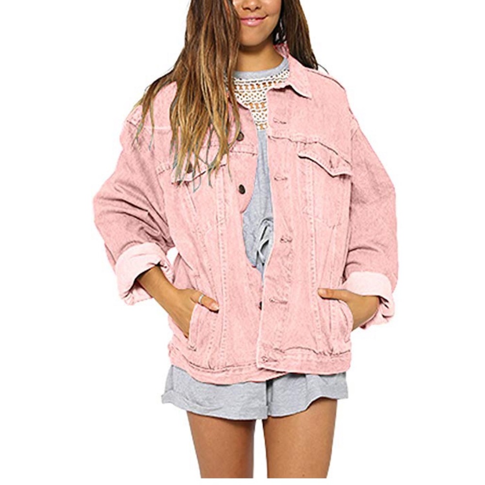 Pink Washed Boyfriend Denim Jacket - Picture 2 of 5
